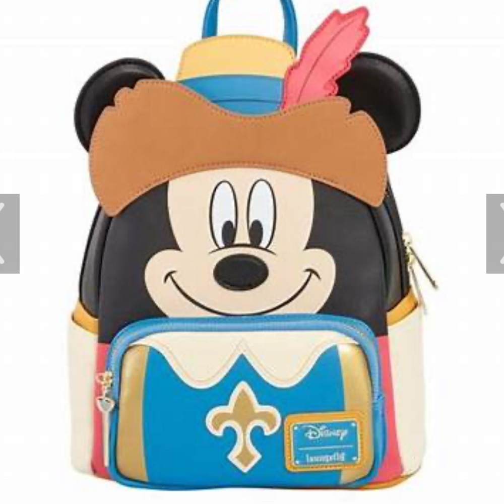 NEW with tags Mickey Mouse 3 Musketeers Loungefly mini Backpack Disney
